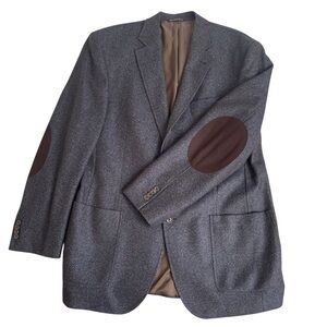 Manzoni Blazer Sport Coat Men 42R Elbow Patch Cashmere